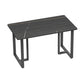 Industrial Style Black Dining Table Sintered Stone Dining Table with Black Frame Clearhalo 'Dining Tables & Seating' 'Dining Tables' 'dining_table' 'furn' 'furn_dining_table' 'Furniture' 'furniture_dining_table' 'Kitchen & Dining Furniture' 'kitchen' 'kitchen_dining_table' 5004118