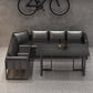 Industrial Style Black Dining Table Sintered Stone Dining Table with Black Frame Clearhalo 'Dining Tables & Seating' 'Dining Tables' 'dining_table' 'furn' 'furn_dining_table' 'Furniture' 'furniture_dining_table' 'Kitchen & Dining Furniture' 'kitchen' 'kitchen_dining_table' 5004119