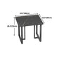 Industrial Style Black Dining Table Sintered Stone Dining Table with Black Frame Clearhalo 'Dining Tables & Seating' 'Dining Tables' 'dining_table' 'furn' 'furn_dining_table' 'Furniture' 'furniture_dining_table' 'Kitchen & Dining Furniture' 'kitchen' 'kitchen_dining_table' 5004120