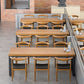 Industrial Style Dining Table Rectangle Solid Wood Table with Black Frame Clearhalo 'Dining Tables & Seating' 'Dining Tables' 'dining_table' 'furn' 'furn_dining_table' 'Furniture' 'furniture_dining_table' 'Kitchen & Dining Furniture' 'kitchen' 'kitchen_dining_table' 5004147