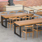 Industrial Style Dining Table Rectangle Solid Wood Table with Black Frame Clearhalo 'Dining Tables & Seating' 'Dining Tables' 'dining_table' 'furn' 'furn_dining_table' 'Furniture' 'furniture_dining_table' 'Kitchen & Dining Furniture' 'kitchen' 'kitchen_dining_table' 5004148