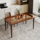 Modern Glass Dining Table Solid Wood Dining Table for Dining Room Brown 47.2"L x 27.6"W x 29.5"H Without Chairs Clearhalo 'Dining Tables & Seating' 'Dining Tables' 'dining_table' 'furn' 'furn_dining_table' 'Furniture' 'furniture_dining_table' 'Kitchen & Dining Furniture' 'kitchen' 'kitchen_dining_table' 5004156