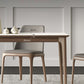 White Stone Top Table Mid-Century Modern Rectangle Table with 4 Wood Legs Clearhalo 'Dining Tables & Seating' 'Dining Tables' 'dining_table' 'furn' 'furn_dining_table' 'Furniture' 'furniture_dining_table' 'Kitchen & Dining Furniture' 'kitchen' 'kitchen_dining_table' 5004179