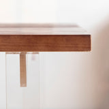Rectangle Contemporary Standard Height Table Solid Wood Double Pedestal Dining Table Clearhalo 'Dining Tables & Seating' 'Dining Tables' 'dining_table' 'furn' 'furn_dining_table' 'Furniture' 'furniture_dining_table' 'Kitchen & Dining Furniture' 'kitchen' 'kitchen_dining_table' 5004230