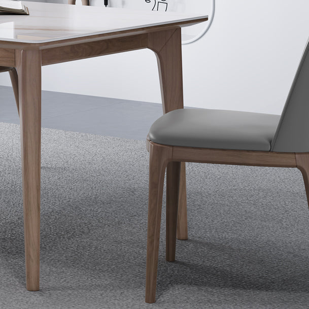Medieval Modern Sintered Stone Dining Table Rectangle Table with Wooden 4 Legs Clearhalo 'Dining Tables & Seating' 'Dining Tables' 'dining_table' 'furn' 'furn_dining_table' 'Furniture' 'furniture_dining_table' 'Kitchen & Dining Furniture' 'kitchen' 'kitchen_dining_table' 5004261