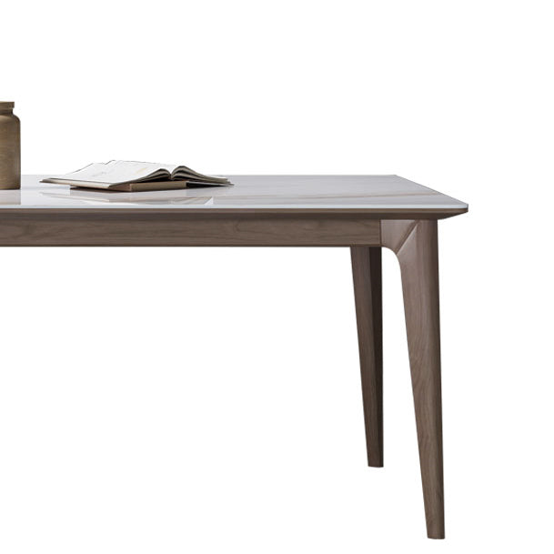 Medieval Modern Sintered Stone Dining Table Rectangle Table with Wooden 4 Legs Clearhalo 'Dining Tables & Seating' 'Dining Tables' 'dining_table' 'furn' 'furn_dining_table' 'Furniture' 'furniture_dining_table' 'Kitchen & Dining Furniture' 'kitchen' 'kitchen_dining_table' 5004262