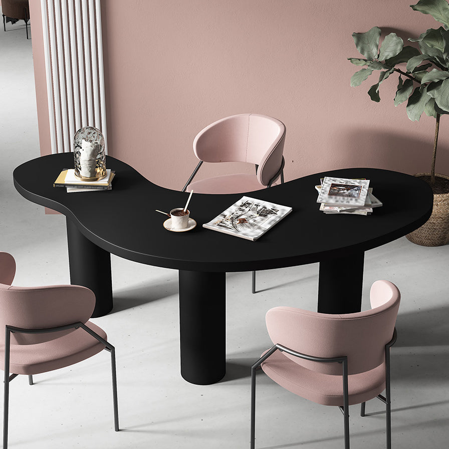 Modern Solid Wood Dining Table 3 Legs Dining Table for Dining Room Black Without Chairs Clearhalo 'Dining Tables & Seating' 'Dining Tables' 'dining_table' 'furn' 'furn_dining_table' 'Furniture' 'furniture_dining_table' 'Kitchen & Dining Furniture' 'kitchen' 'kitchen_dining_table' 5004275