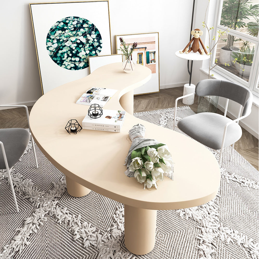 Modern Solid Wood Dining Table 3 Legs Dining Table for Dining Room Clearhalo 'Dining Tables & Seating' 'Dining Tables' 'dining_table' 'furn' 'furn_dining_table' 'Furniture' 'furniture_dining_table' 'Kitchen & Dining Furniture' 'kitchen' 'kitchen_dining_table' 5004281