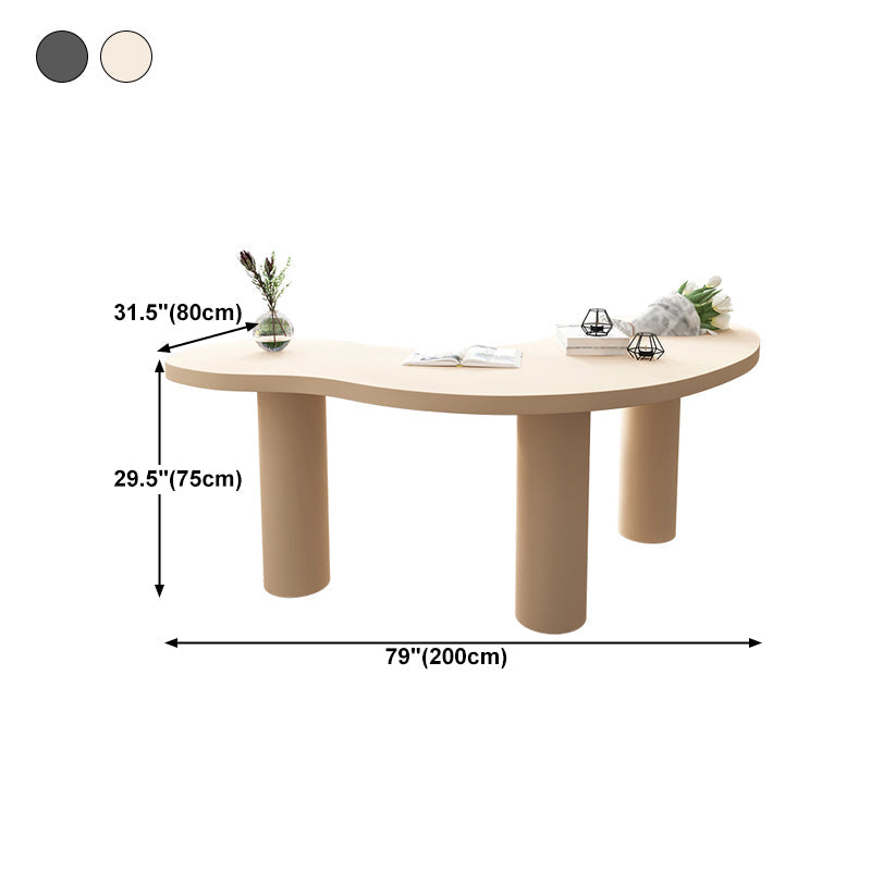 Modern Solid Wood Dining Table 3 Legs Dining Table for Dining Room Clearhalo 'Dining Tables & Seating' 'Dining Tables' 'dining_table' 'furn' 'furn_dining_table' 'Furniture' 'furniture_dining_table' 'Kitchen & Dining Furniture' 'kitchen' 'kitchen_dining_table' 5004287