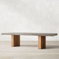Modern Rectangle Dining table Solid Wood Double Pedestal Table in Grey 78.7"L x 31.5"W x 29.5"H Without Chairs Clearhalo 'Dining Tables & Seating' 'Dining Tables' 'dining_table' 'furn' 'furn_dining_table' 'Furniture' 'furniture_dining_table' 'Kitchen & Dining Furniture' 'kitchen' 'kitchen_dining_table' 5004309