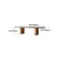 Modern Rectangle Dining table Solid Wood Double Pedestal Table in Grey Clearhalo 'Dining Tables & Seating' 'Dining Tables' 'dining_table' 'furn' 'furn_dining_table' 'Furniture' 'furniture_dining_table' 'Kitchen & Dining Furniture' 'kitchen' 'kitchen_dining_table' 5004320