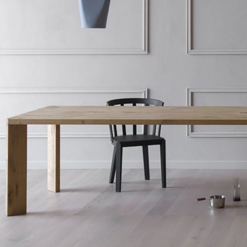 Modern Dining Table for Restaurant Rectangle Solid Wood Table with 4 Legs Clearhalo 'Dining Tables & Seating' 'Dining Tables' 'dining_table' 'furn' 'furn_dining_table' 'Furniture' 'furniture_dining_table' 'Kitchen & Dining Furniture' 'kitchen' 'kitchen_dining_table' 5004342