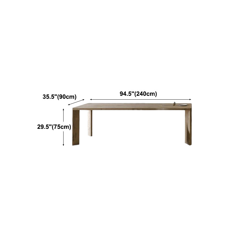 Modern Dining Table for Restaurant Rectangle Solid Wood Table with 4 Legs Clearhalo 'Dining Tables & Seating' 'Dining Tables' 'dining_table' 'furn' 'furn_dining_table' 'Furniture' 'furniture_dining_table' 'Kitchen & Dining Furniture' 'kitchen' 'kitchen_dining_table' 5004352