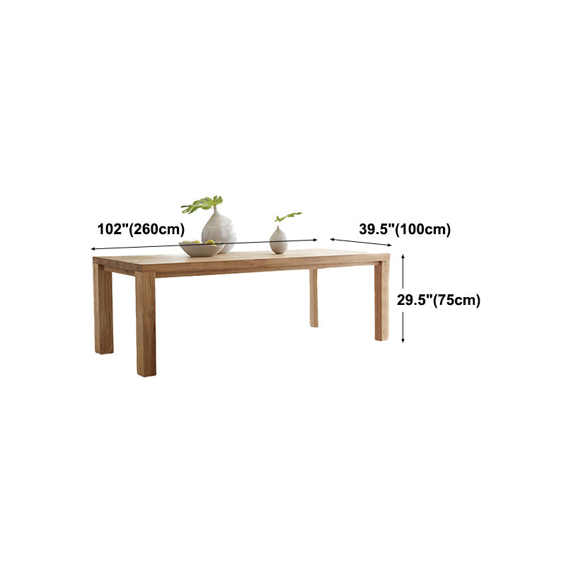Modern Solid Wood Dining Table Rectangle Wooden Table with 4 Legs for Restaurant Clearhalo 'Dining Tables & Seating' 'Dining Tables' 'dining_table' 'furn' 'furn_dining_table' 'Furniture' 'furniture_dining_table' 'Kitchen & Dining Furniture' 'kitchen' 'kitchen_dining_table' 5004374