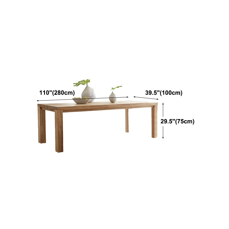 Modern Solid Wood Dining Table Rectangle Wooden Table with 4 Legs for Restaurant Clearhalo 'Dining Tables & Seating' 'Dining Tables' 'dining_table' 'furn' 'furn_dining_table' 'Furniture' 'furniture_dining_table' 'Kitchen & Dining Furniture' 'kitchen' 'kitchen_dining_table' 5004375