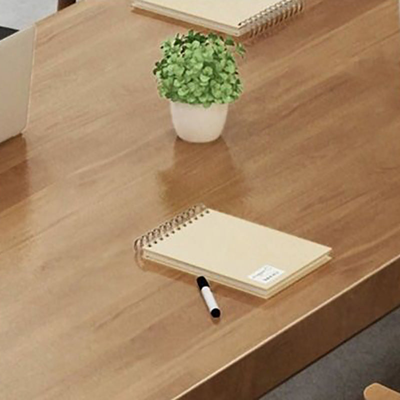 Contemporary Oval Solid Wood Table Standard Height Dining Table with Trestle Base Clearhalo 'Dining Tables & Seating' 'Dining Tables' 'dining_table' 'furn' 'furn_dining_table' 'Furniture' 'furniture_dining_table' 'Kitchen & Dining Furniture' 'kitchen' 'kitchen_dining_table' 5004384