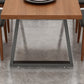 Metal Sled Base Dining Table Modern Solid Wood Top Dining Table in Brown and Black Clearhalo 'Dining Tables & Seating' 'Dining Tables' 'dining_table' 'furn' 'furn_dining_table' 'Furniture' 'furniture_dining_table' 'Kitchen & Dining Furniture' 'kitchen' 'kitchen_dining_table' 5004406