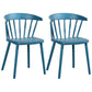 Scandinavian Plastic Side Chair Windsor Back Indoor-Outdoor Chair Dark Blue 2 Piece Set Clearhalo 'Dining Chairs' 'Dining Tables & Seating' 'dining_chair' 'furn' 'furn_dining_chair' 'Furniture' 'furniture_dining_chair' 'Kitchen & Dining Furniture' 5004439
