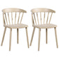 Scandinavian Plastic Side Chair Windsor Back Indoor-Outdoor Chair Khaki 2 Piece Set Clearhalo 'Dining Chairs' 'Dining Tables & Seating' 'dining_chair' 'furn' 'furn_dining_chair' 'Furniture' 'furniture_dining_chair' 'Kitchen & Dining Furniture' 5004457