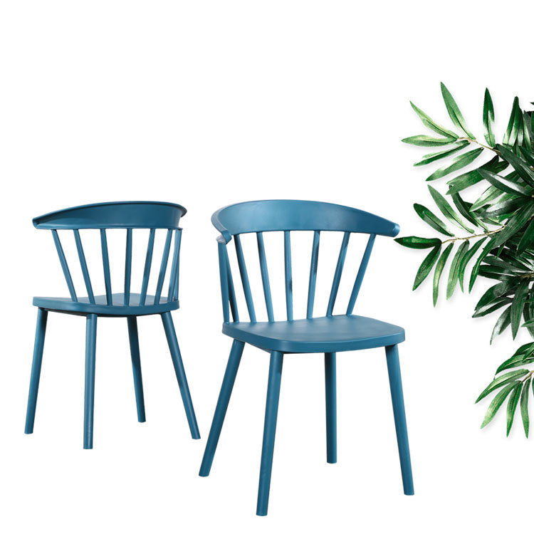 Scandinavian Plastic Side Chair Windsor Back Indoor-Outdoor Chair Clearhalo 'Dining Chairs' 'Dining Tables & Seating' 'dining_chair' 'furn' 'furn_dining_chair' 'Furniture' 'furniture_dining_chair' 'Kitchen & Dining Furniture' 5004461