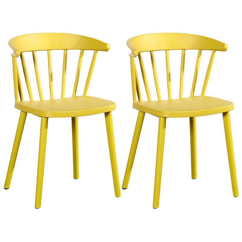 Scandinavian Plastic Side Chair Windsor Back Indoor-Outdoor Chair Ginger 2 Piece Set Clearhalo 'Dining Chairs' 'Dining Tables & Seating' 'dining_chair' 'furn' 'furn_dining_chair' 'Furniture' 'furniture_dining_chair' 'Kitchen & Dining Furniture' 5004464