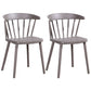 Scandinavian Plastic Side Chair Windsor Back Indoor-Outdoor Chair Grey 2 Piece Set Clearhalo 'Dining Chairs' 'Dining Tables & Seating' 'dining_chair' 'furn' 'furn_dining_chair' 'Furniture' 'furniture_dining_chair' 'Kitchen & Dining Furniture' 5004468