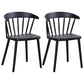 Scandinavian Plastic Side Chair Windsor Back Indoor-Outdoor Chair Black 2 Piece Set Clearhalo 'Dining Chairs' 'Dining Tables & Seating' 'dining_chair' 'furn' 'furn_dining_chair' 'Furniture' 'furniture_dining_chair' 'Kitchen & Dining Furniture' 5004474