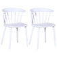 Scandinavian Plastic Side Chair Windsor Back Indoor-Outdoor Chair White 2 Piece Set Clearhalo 'Dining Chairs' 'Dining Tables & Seating' 'dining_chair' 'furn' 'furn_dining_chair' 'Furniture' 'furniture_dining_chair' 'Kitchen & Dining Furniture' 5004477