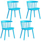 Scandinavian Plastic Side Chair Windsor Back Indoor-Outdoor Chair Lake Blue 4 Piece Set Clearhalo 'Dining Chairs' 'Dining Tables & Seating' 'dining_chair' 'furn' 'furn_dining_chair' 'Furniture' 'furniture_dining_chair' 'Kitchen & Dining Furniture' 5004481
