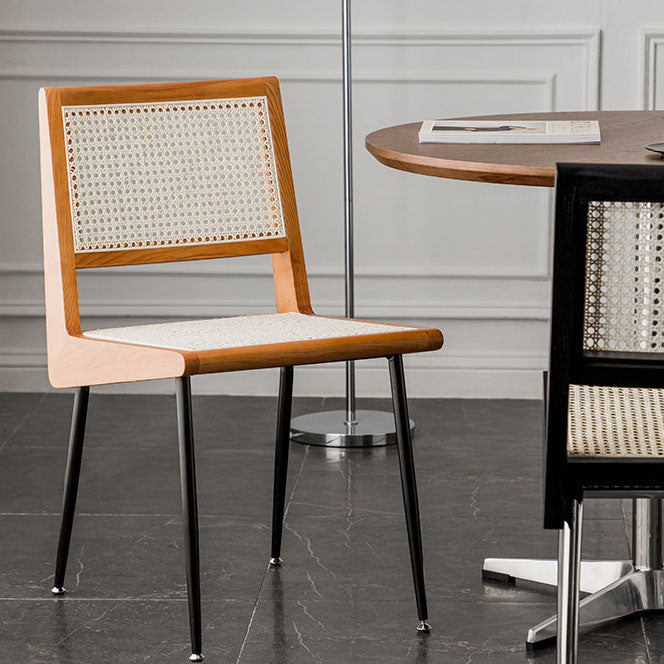 Modern Style Rattan Side Chair Cane Back Dining Side Chair for Dining Room Clearhalo 'Dining Chairs' 'Dining Tables & Seating' 'dining_chair' 'furn' 'furn_dining_chair' 'Furniture' 'furniture_dining_chair' 'Kitchen & Dining Furniture' 5004486