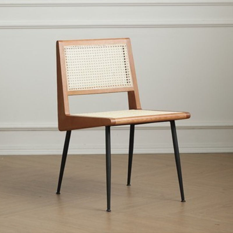 Modern Style Rattan Side Chair Cane Back Dining Side Chair for Dining Room Wood 1 Piece Clearhalo 'Dining Chairs' 'Dining Tables & Seating' 'dining_chair' 'furn' 'furn_dining_chair' 'Furniture' 'furniture_dining_chair' 'Kitchen & Dining Furniture' 5004487