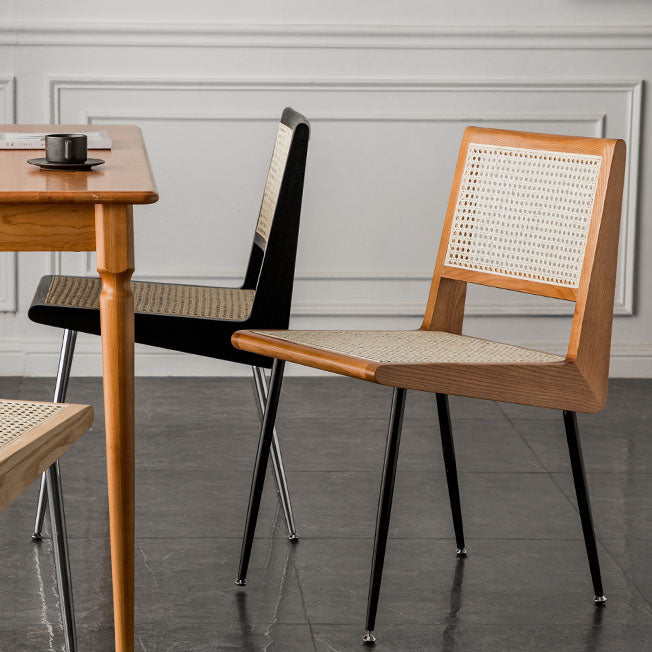 Modern Style Rattan Side Chair Cane Back Dining Side Chair for Dining Room Clearhalo 'Dining Chairs' 'Dining Tables & Seating' 'dining_chair' 'furn' 'furn_dining_chair' 'Furniture' 'furniture_dining_chair' 'Kitchen & Dining Furniture' 5004491