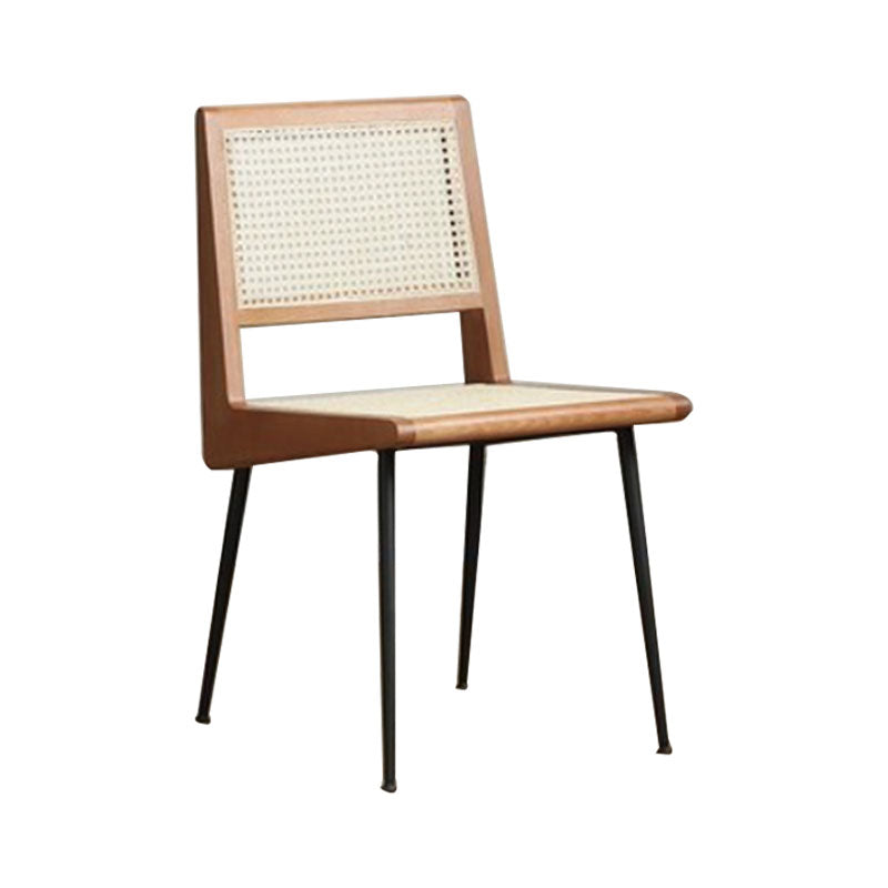 Modern Style Rattan Side Chair Cane Back Dining Side Chair for Dining Room Clearhalo 'Dining Chairs' 'Dining Tables & Seating' 'dining_chair' 'furn' 'furn_dining_chair' 'Furniture' 'furniture_dining_chair' 'Kitchen & Dining Furniture' 5004495
