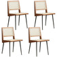 Modern Style Rattan Side Chair Cane Back Dining Side Chair for Dining Room Brown 4 Piece Set Clearhalo 'Dining Chairs' 'Dining Tables & Seating' 'dining_chair' 'furn' 'furn_dining_chair' 'Furniture' 'furniture_dining_chair' 'Kitchen & Dining Furniture' 5004496