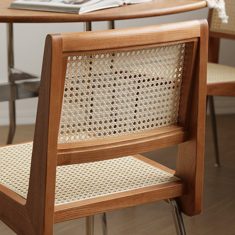 Modern Style Rattan Side Chair Cane Back Dining Side Chair for Dining Room Clearhalo 'Dining Chairs' 'Dining Tables & Seating' 'dining_chair' 'furn' 'furn_dining_chair' 'Furniture' 'furniture_dining_chair' 'Kitchen & Dining Furniture' 5004499