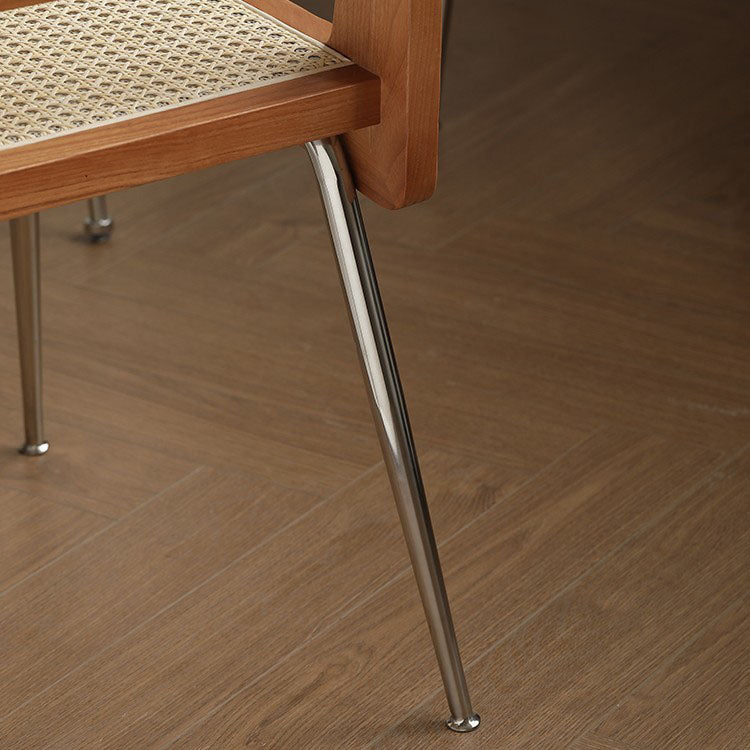 Modern Style Rattan Side Chair Cane Back Dining Side Chair for Dining Room Clearhalo 'Dining Chairs' 'Dining Tables & Seating' 'dining_chair' 'furn' 'furn_dining_chair' 'Furniture' 'furniture_dining_chair' 'Kitchen & Dining Furniture' 5004503