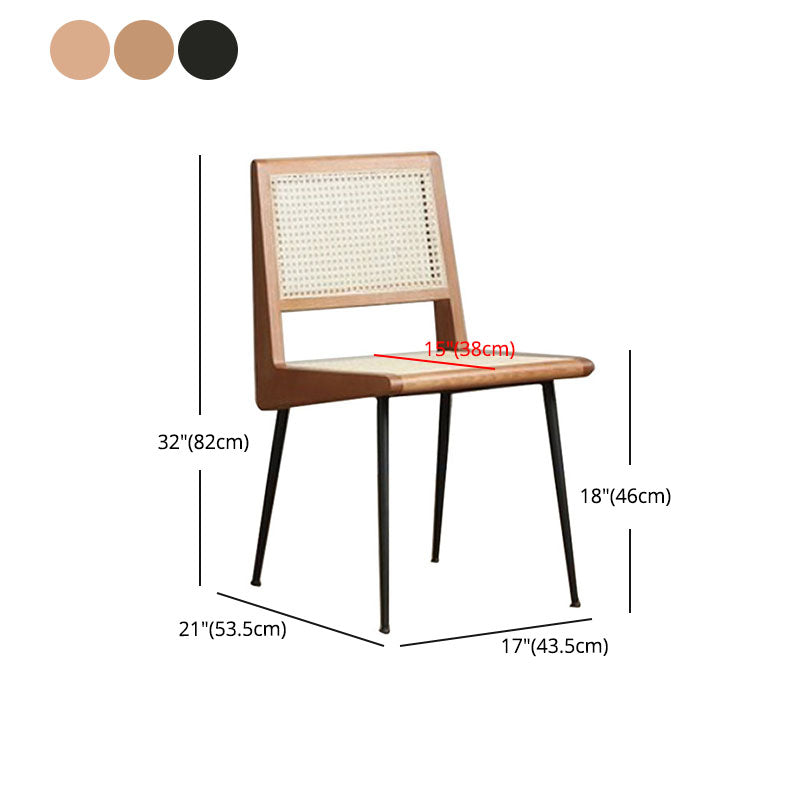 Modern Style Rattan Side Chair Cane Back Dining Side Chair for Dining Room Clearhalo 'Dining Chairs' 'Dining Tables & Seating' 'dining_chair' 'furn' 'furn_dining_chair' 'Furniture' 'furniture_dining_chair' 'Kitchen & Dining Furniture' 5004504