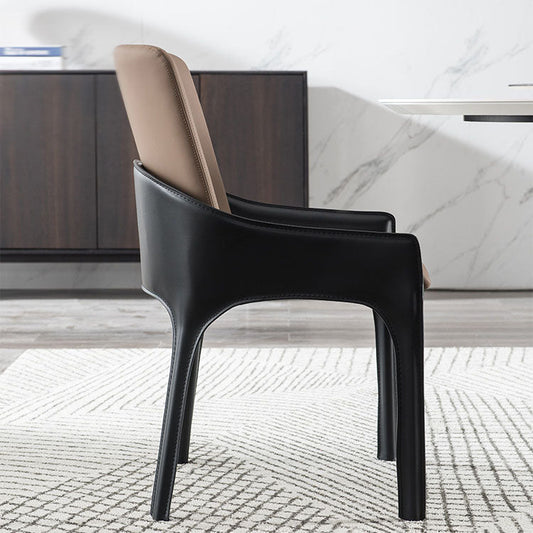 Modern Style Arm Chair Faux Leather Dining Chair for Dining Room Clearhalo 'Dining Chairs' 'Dining Tables & Seating' 'dining_chair' 'furn' 'furn_dining_chair' 'Furniture' 'furniture_dining_chair' 'Kitchen & Dining Furniture' 5004508