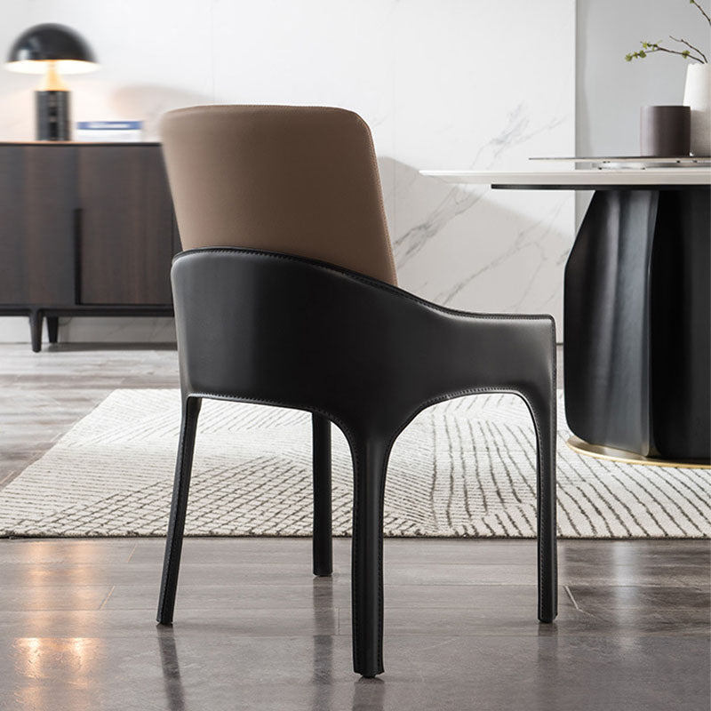 Modern Style Arm Chair Faux Leather Dining Chair for Dining Room Clearhalo 'Dining Chairs' 'Dining Tables & Seating' 'dining_chair' 'furn' 'furn_dining_chair' 'Furniture' 'furniture_dining_chair' 'Kitchen & Dining Furniture' 5004509