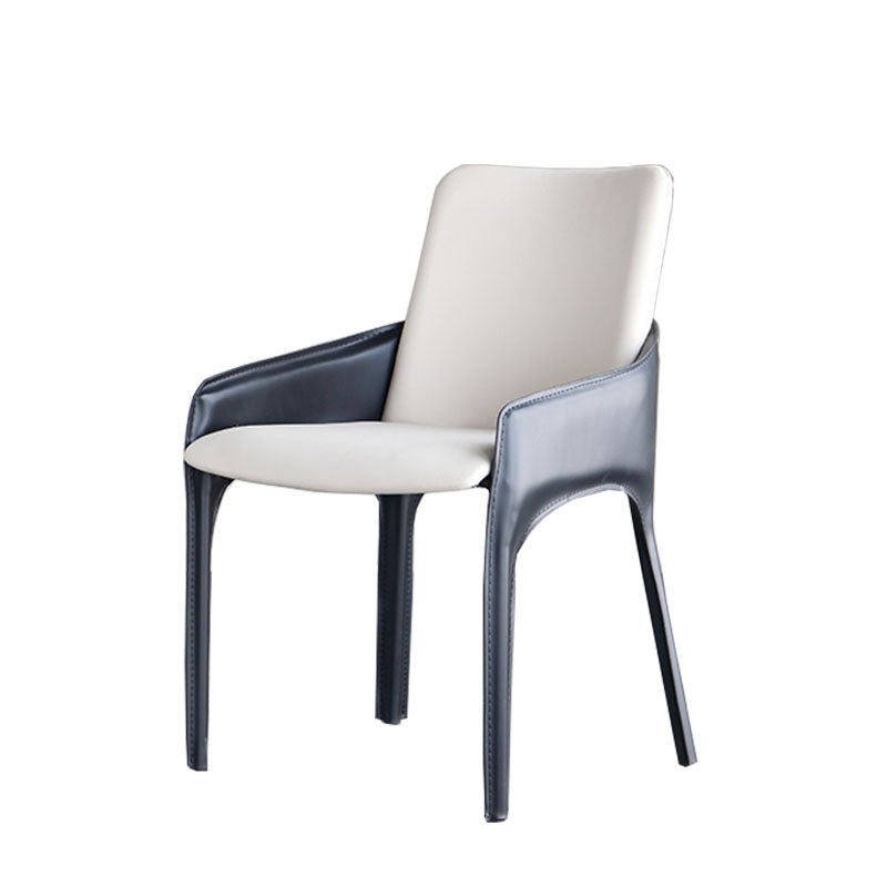 Modern Style Arm Chair Faux Leather Dining Chair for Dining Room Clearhalo 'Dining Chairs' 'Dining Tables & Seating' 'dining_chair' 'furn' 'furn_dining_chair' 'Furniture' 'furniture_dining_chair' 'Kitchen & Dining Furniture' 5004513
