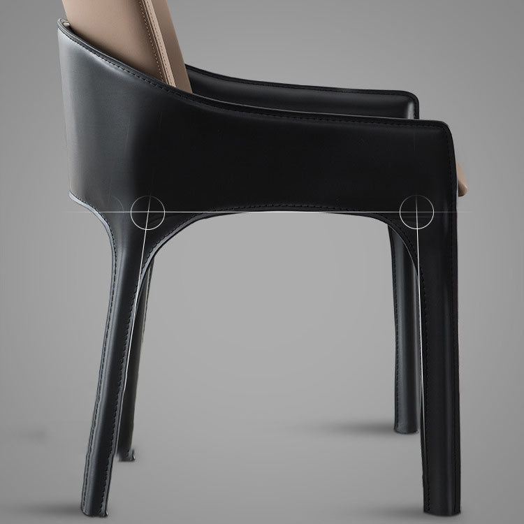 Modern Style Arm Chair Faux Leather Dining Chair for Dining Room Clearhalo 'Dining Chairs' 'Dining Tables & Seating' 'dining_chair' 'furn' 'furn_dining_chair' 'Furniture' 'furniture_dining_chair' 'Kitchen & Dining Furniture' 5004515
