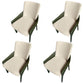 Modern Style Arm Chair Faux Leather Dining Chair for Dining Room Army Green-White 4 Piece Set Clearhalo 'Dining Chairs' 'Dining Tables & Seating' 'dining_chair' 'furn' 'furn_dining_chair' 'Furniture' 'furniture_dining_chair' 'Kitchen & Dining Furniture' 5004516