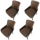 Modern Style Arm Chair Faux Leather Dining Chair for Dining Room Brown 4 Piece Set Clearhalo 'Dining Chairs' 'Dining Tables & Seating' 'dining_chair' 'furn' 'furn_dining_chair' 'Furniture' 'furniture_dining_chair' 'Kitchen & Dining Furniture' 5004529