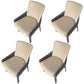 Modern Style Arm Chair Faux Leather Dining Chair for Dining Room Beige 4 Piece Set Clearhalo 'Dining Chairs' 'Dining Tables & Seating' 'dining_chair' 'furn' 'furn_dining_chair' 'Furniture' 'furniture_dining_chair' 'Kitchen & Dining Furniture' 5004535