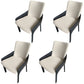 Modern Style Arm Chair Faux Leather Dining Chair for Dining Room Off-White 4 Piece Set Clearhalo 'Dining Chairs' 'Dining Tables & Seating' 'dining_chair' 'furn' 'furn_dining_chair' 'Furniture' 'furniture_dining_chair' 'Kitchen & Dining Furniture' 5004538