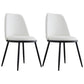 Modern Side Dining Chairs Entryway Dining Chairs for Dining Room Black White 2 Piece Set Clearhalo 'Dining Chairs' 'Dining Tables & Seating' 'dining_chair' 'furn' 'furn_dining_chair' 'Furniture' 'furniture_dining_chair' 'Kitchen & Dining Furniture' 5004544