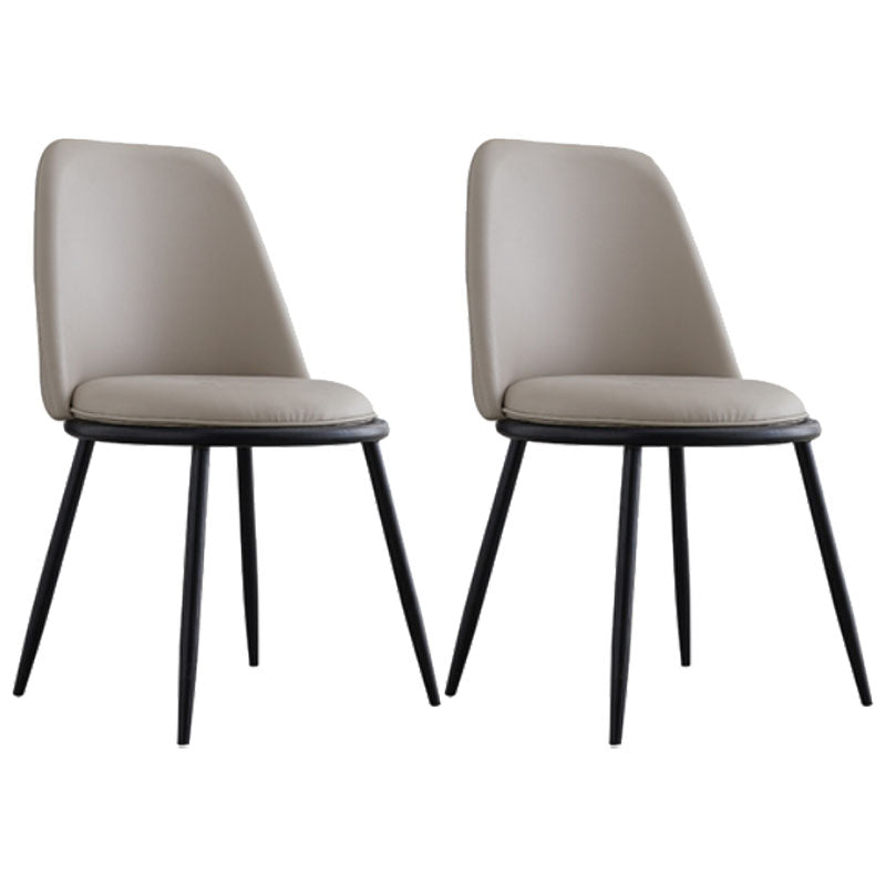 Modern Side Dining Chairs Entryway Dining Chairs for Dining Room Black-Gray 2 Piece Set Clearhalo 'Dining Chairs' 'Dining Tables & Seating' 'dining_chair' 'furn' 'furn_dining_chair' 'Furniture' 'furniture_dining_chair' 'Kitchen & Dining Furniture' 5004560