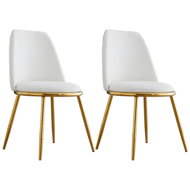 Modern Side Dining Chairs Entryway Dining Chairs for Dining Room White 2 Piece Set Clearhalo 'Dining Chairs' 'Dining Tables & Seating' 'dining_chair' 'furn' 'furn_dining_chair' 'Furniture' 'furniture_dining_chair' 'Kitchen & Dining Furniture' 5004564