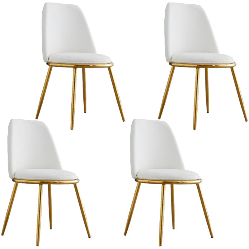 Modern Side Dining Chairs Entryway Dining Chairs for Dining Room White 4 Piece Set Clearhalo 'Dining Chairs' 'Dining Tables & Seating' 'dining_chair' 'furn' 'furn_dining_chair' 'Furniture' 'furniture_dining_chair' 'Kitchen & Dining Furniture' 5004565