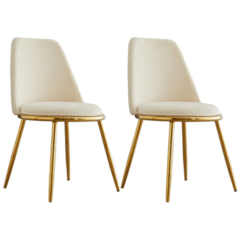 Modern Side Dining Chairs Entryway Dining Chairs for Dining Room Off-White 2 Piece Set Clearhalo 'Dining Chairs' 'Dining Tables & Seating' 'dining_chair' 'furn' 'furn_dining_chair' 'Furniture' 'furniture_dining_chair' 'Kitchen & Dining Furniture' 5004568